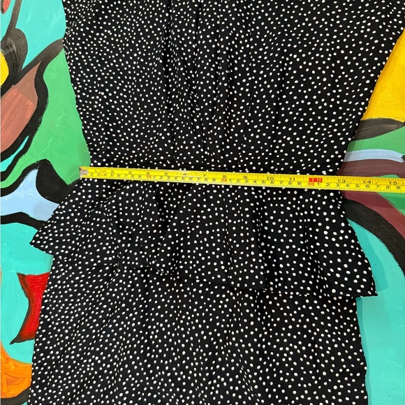 Vintage All That Jazz Black and White Classic Mini Peplum Dress - Picture 5 of 11